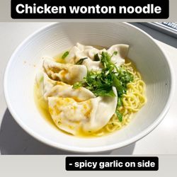 Wonton chicken noodle soup