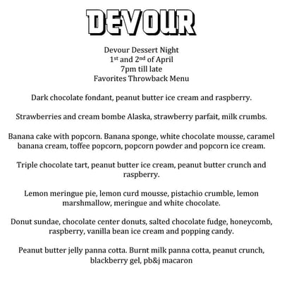 Menu photo 1 Devour dessert bar Adelaide, SA