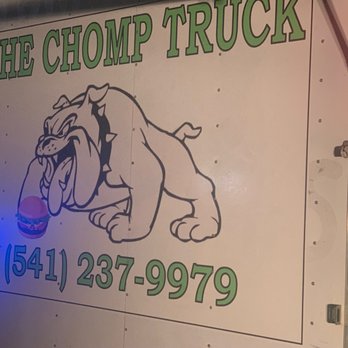 The Chomp Truck  - he logo on the side of the truck - Seafood Near Me - Cave Junction, Oregon