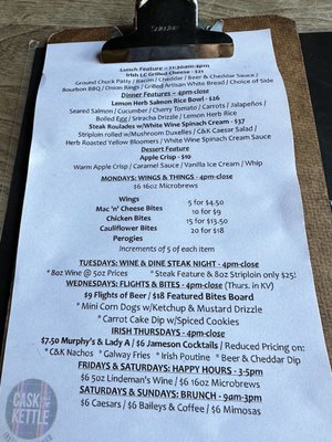 Menu photo 1 Cask & Kettle Saint John, NB Menu photo 1 Cask & Kettle Saint John, NB
