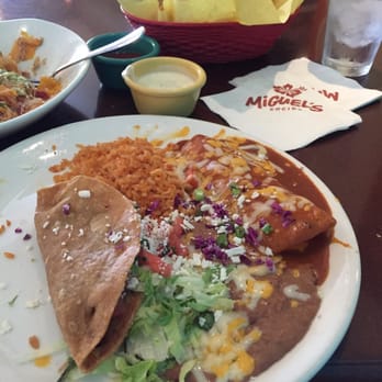 Miguel's Cocina - Beef taco cheese enchilada plate - Mexican Near Me - Coronado, California