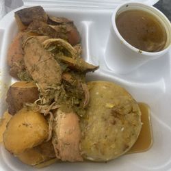Lucy's Puerto Rican Kitchen - Pollo Guisado and Mofongo