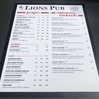 Lions Pub - Wine menu~ (June 2023) - Pubs Near Me - Vancouver, British Columbia Lions Pub - Wine menu~ (June 2023) - Pubs Near Me - Vancouver, British Columbia
