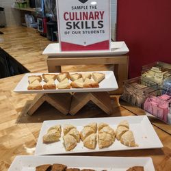 Nutella cookies, lemon cookies, and cream cheese Danish samples for the grand opening