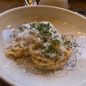 Rich Table - Tonnarelli, Sea Urchin Cacio E Pepe - good! Strong Shiso leaf flavor - New American Near Me - San Francisco, California Rich Table - Tonnarelli, Sea Urchin Cacio E Pepe - good! Strong Shiso leaf flavor - New American Near Me - San Francisco, California