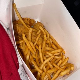 Chicken tenders and fries. Chicken tenders and fries.