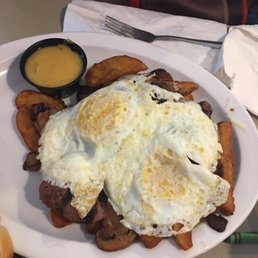 Sirloin Steak Skillet with Hollandaise? sauce ....where's the skillet? Sirloin Steak Skillet with Hollandaise? sauce ....where's the skillet?