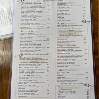 Lapisara Eatery - Menu - Breakfast & Brunch Near Me - San Francisco, California