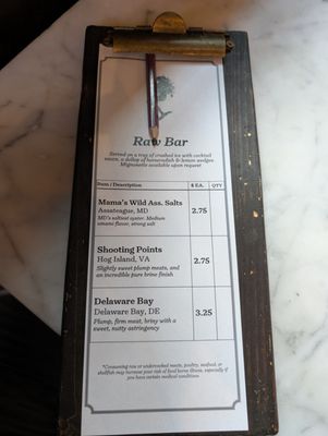 Menu photo 5 Mama's on the Half Shell Baltimore, MD