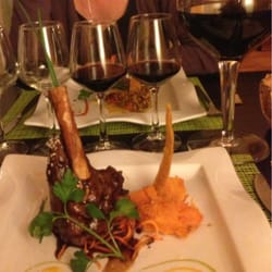 Le Phileas Fogg - 1 des plats : la souris d'agneau, délicieuse avec sa purée de potiron à la vanille