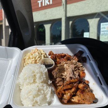 Da Tiki Hut - 3 meat combo! - Hawaiian Near Me - Tacoma, Washington