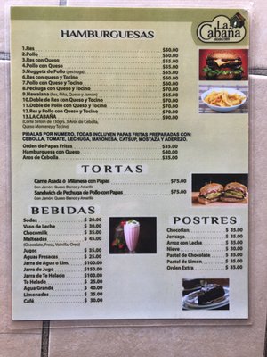 Menu photo 3 La Cabaña Express Tijuana, BCN Menu photo 3 La Cabaña Express Tijuana, BCN