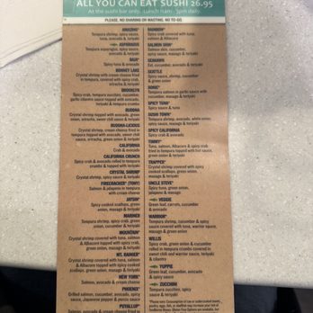 Trapper's Sushi - Menu - AYCE Lunch - Sushi Bars Near Me - Tukwila, Washington