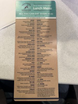Menu photo 2 Trapper's Sushi Tukwila, WA Menu photo 2 Trapper's Sushi Tukwila, WA