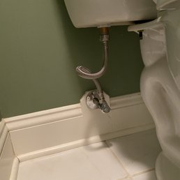 after repair with supply pipe facing away from toilet