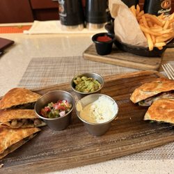 West End Cafe - Lunch steak quesadilla comes with fries