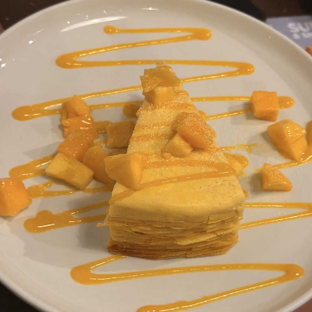 Mango Mango Dessert - S1 Mango Mille Crêpe Cake (Slice) - Desserts Near Me - Edison, New Jersey