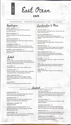 Menu photo 5 East Ocean Cafe Boynton Beach, FL Menu photo 5 East Ocean Cafe Boynton Beach, FL