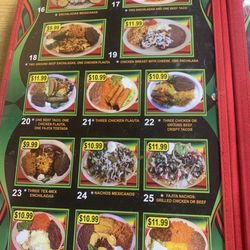 Lindo Mexico Restaurant No 2 - Menu