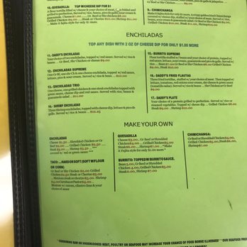 Taco Daddy’s - Menu - Mexican Near Me - Gretna, Louisiana