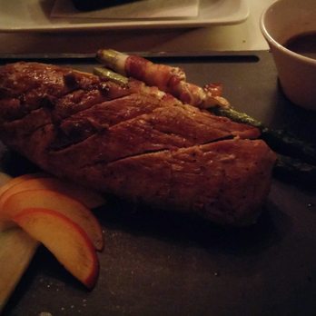 Bricco - pork tenderloin with asparagus wrapped in prosciutto and smoked mozzarella and granny smith apples and peaches? SOLD! - Italian Near Me - Boston, Massachusetts Bricco - pork tenderloin with asparagus wrapped in prosciutto and smoked mozzarella and granny smith apples and peaches? SOLD! - Italian Near Me - Boston, Massachusetts