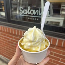 Frozen Saloniki Greek Yogurt with honey, olive oil and salt Frozen Saloniki Greek Yogurt with honey, olive oil and salt