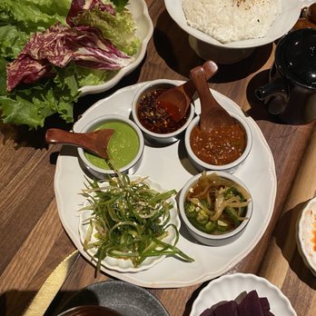 MINARI & The Pikok Lounge - Charcoal bbq sauces and accompaniments - Korean Near Me - Minneapolis, Minnesota