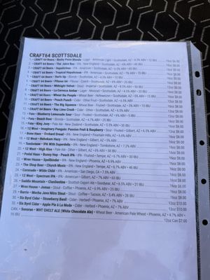 Menu photo 1 Craft 64 - Scottsdale Scottsdale, AZ Menu photo 1 Craft 64 - Scottsdale Scottsdale, AZ