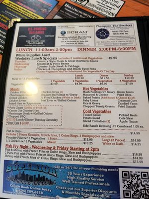 Menu photo 2 Jud's Restaurant Monroe, NC
