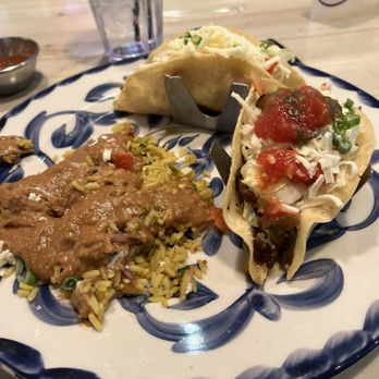 Cactus Grill - Ground beef tacos and I mixed the beans and rice together - Mexican Near Me - Overland Park, Kansas Cactus Grill - Ground beef tacos and I mixed the beans and rice together - Mexican Near Me - Overland Park, Kansas