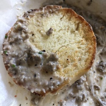Frothy Monkey - Guess a half biscuit and gravy is half a biscuit with half a portion of gravy? - Coffee & Tea Near Me - Nashville, Tennessee