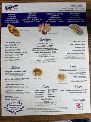 Menu photo 1 St Marys Seafood & More St. Augustine, FL Menu photo 1 St Marys Seafood & More St. Augustine, FL