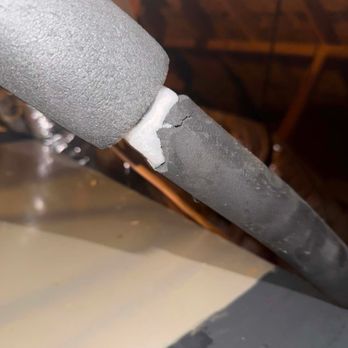 Royal Air Conditioning - Frozen pipe in the attic - Heating & Air Conditioning/HVAC Near Me - Houston, Texas Royal Air Conditioning - Frozen pipe in the attic - Heating & Air Conditioning/HVAC Near Me - Houston, Texas