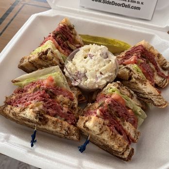 Side Door Deli - The Kevin with side of potato salad. - Delis Near Me - Saint Petersburg, Florida