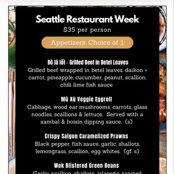 Reckless Noodle House - Spring 2026 Seattle Restaurant Week menu page 1 - Bars Near Me - Seattle, Washington