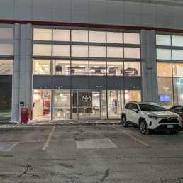 Exterior outside entrance of Don Valley North Toyota - Entrance to cafeteria - Markham, Ontario Exterior outside entrance of Don Valley North Toyota - Entrance to cafeteria - Markham, Ontario