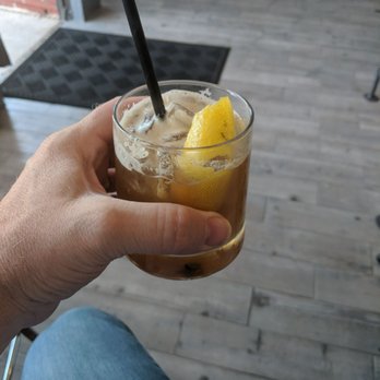Flora's Wine Bar - Enjoying a delicious Tea Overboard! All their cocktails are yummy - Wine Bars Near Me - West Newton, Massachusetts