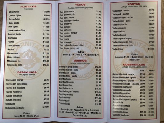 Menu photo 4 Carnitas Aguascalientes  Chicago Ridge, IL