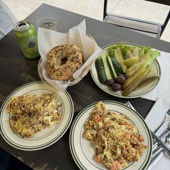 Barney Greengrass - Pastrami Salmon with eggs and onions, assorted pickles, garlic & everything bagel, Nova Scotia Salmon with eggs and onions - Specialty Food Near Me - New York, New York Barney Greengrass - Pastrami Salmon with eggs and onions, assorted pickles, garlic & everything bagel, Nova Scotia Salmon with eggs and onions - Specialty Food Near Me - New York, New York
