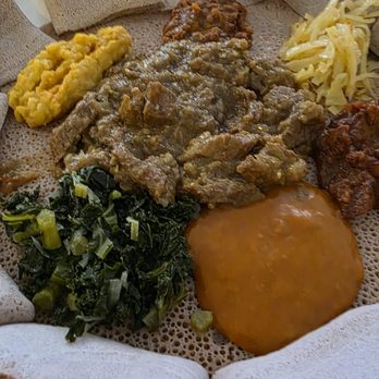 Lalibela African Restaurant - Vegan platter and curry with beef. - Ethiopian Near Me - Edmonton, Alberta Lalibela African Restaurant - Vegan platter and curry with beef. - Ethiopian Near Me - Edmonton, Alberta