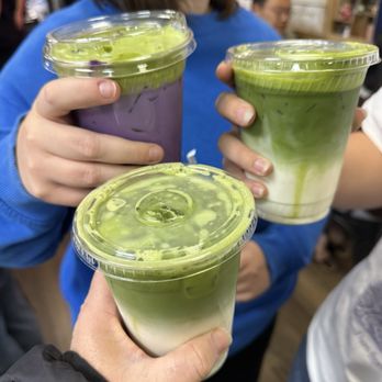 Meccha Matcha - White chocolate matcha latte, ube latte with matcha foam, level 2 matcha latte - Desserts Near Me - Artesia, California