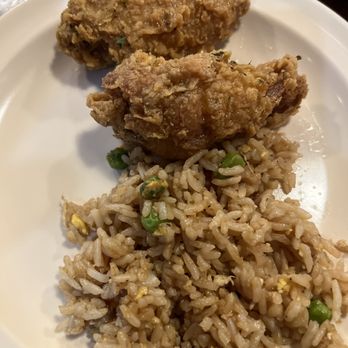 Chicken on Fire - Plain chicken & Shrimp Fried Rice - Korean Near Me - Atlanta, Georgia