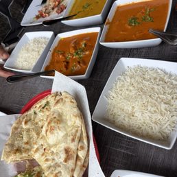 BUTTER NAAN BUTTER CHICKEN TIKKA MASALA CRISPY CAULIFLOWER