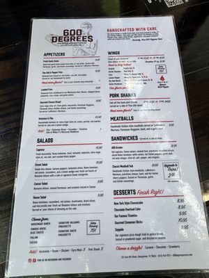 Menu photo 1 600 Degrees Pizzeria & Draft House Georgetown, TX