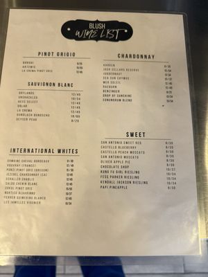 Menu photo 6 Blush Wine Room Wesley Chapel, FL