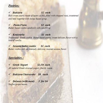 Yiayia's Greek Bakery - the menu - Coffee & Tea Near Me - Dallas, Texas Yiayia's Greek Bakery - the menu - Coffee & Tea Near Me - Dallas, Texas