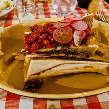 Chez Marius - Beef tartare and bone marrow. - French Near Me - Paris, 75