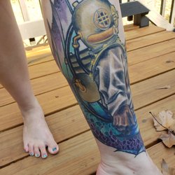 3rd Eye Tattoo - Mystical Mermaid & Diver
