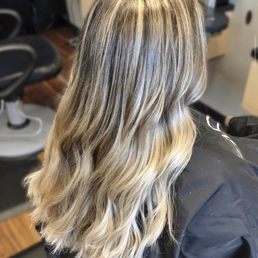 Balayage, cut and style Balayage, cut and style