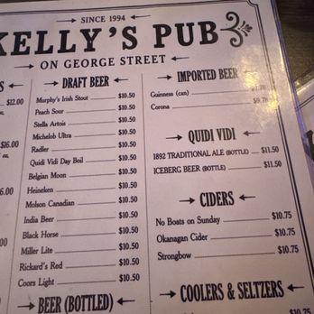 Kellys Pub - Partial beer list - Pubs Near Me - St John's, Newfoundland and Labrador Kellys Pub - Partial beer list - Pubs Near Me - St John's, Newfoundland and Labrador